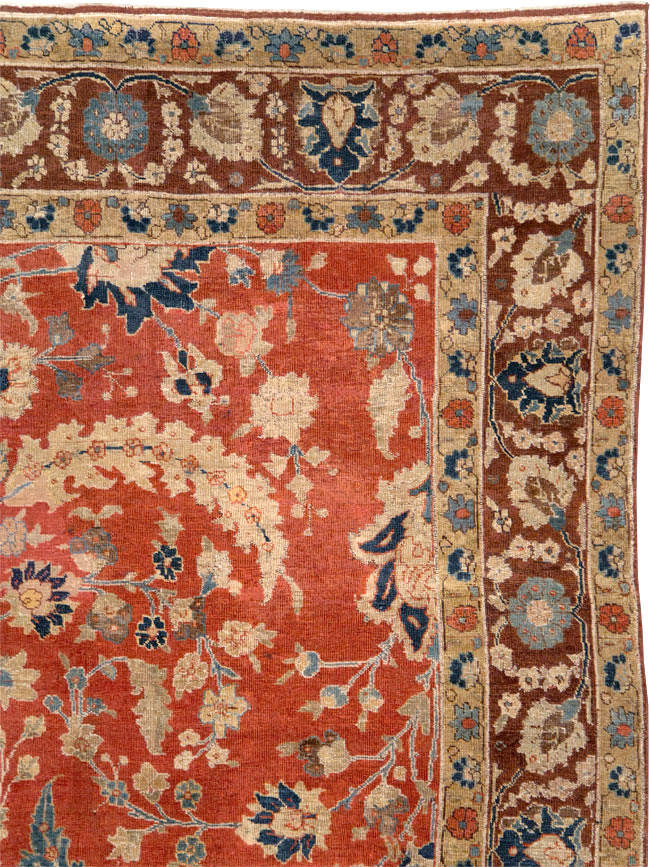 Antique Persian Tabriz Small Room Size Carpet, No.14542 - Gss