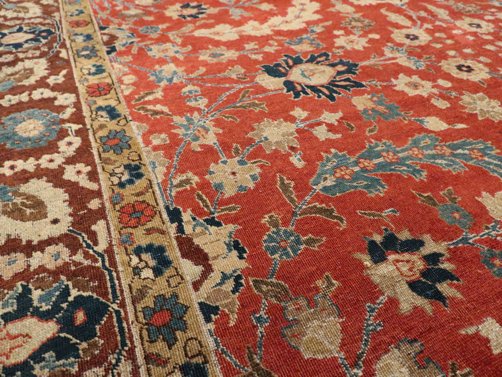 Antique Persian Tabriz Small Room Size Carpet, No.14542 - Gss