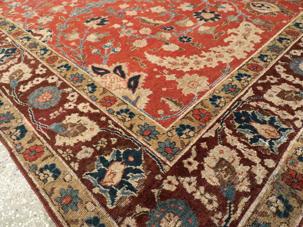 Antique Persian Tabriz Small Room Size Carpet, No.14542 - Gss