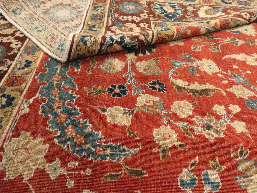 Antique Persian Tabriz Small Room Size Carpet, No.14542 - Gss