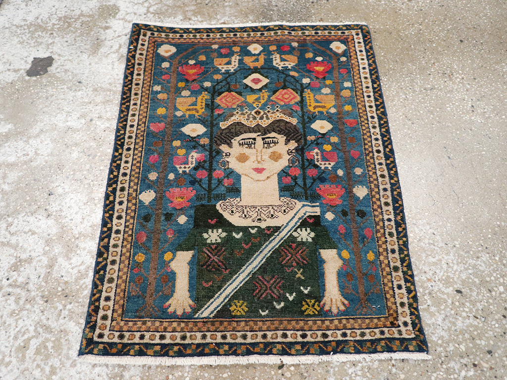 Antique Northwest Persian Pictorial Rug, No.14557 - Gss