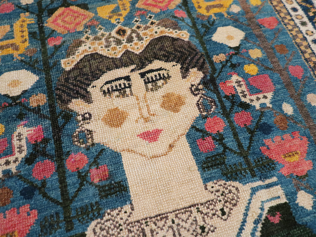 Antique Northwest Persian Pictorial Rug, No.14557 - Gss