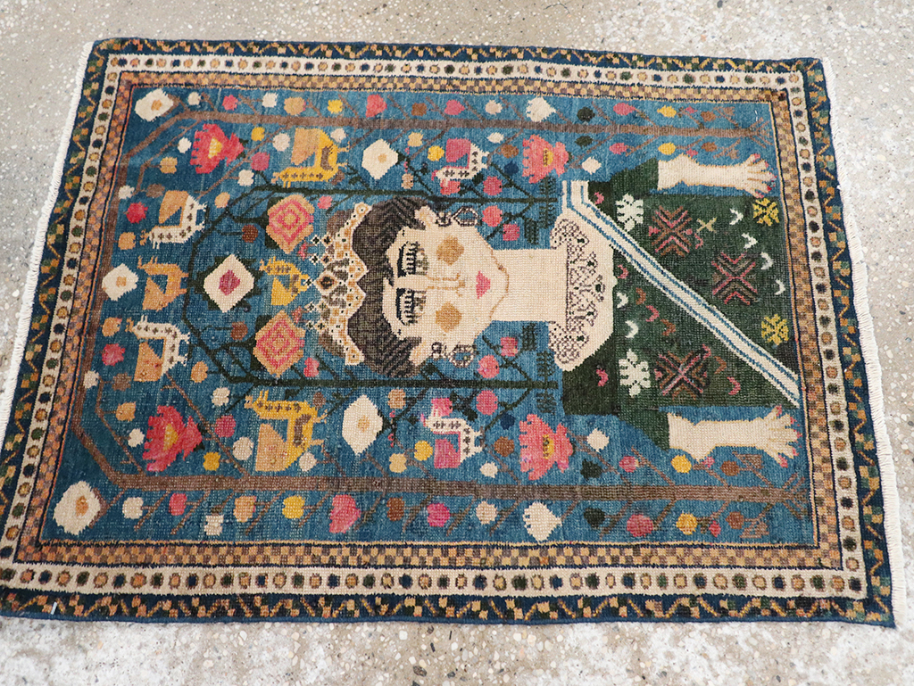 Antique Northwest Persian Pictorial Rug, No.14557 - Gss