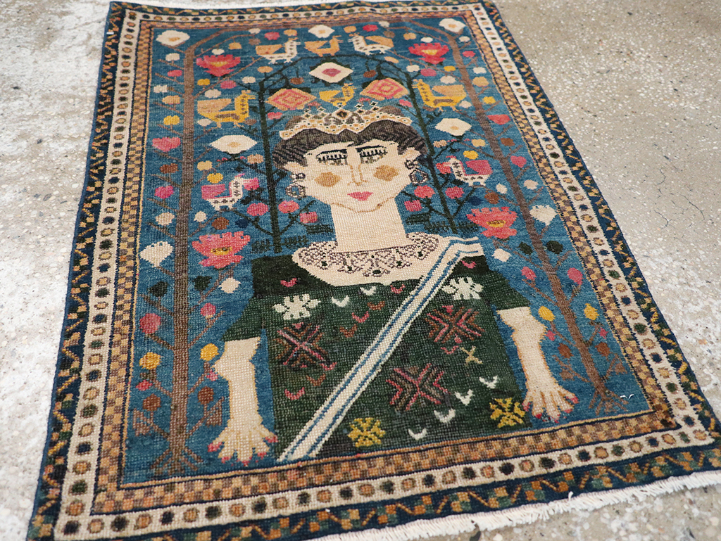 Antique Northwest Persian Pictorial Rug, No.14557 - Gss