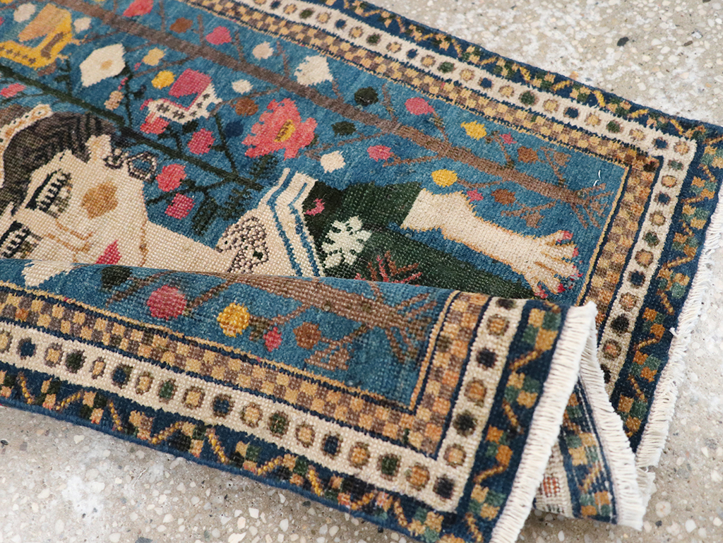 Antique Northwest Persian Pictorial Rug, No.14557 - Gss