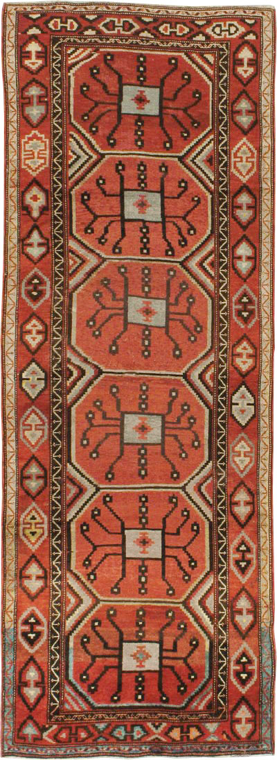 Antique Central Asian Beshir Runner, No.14582 - Gss