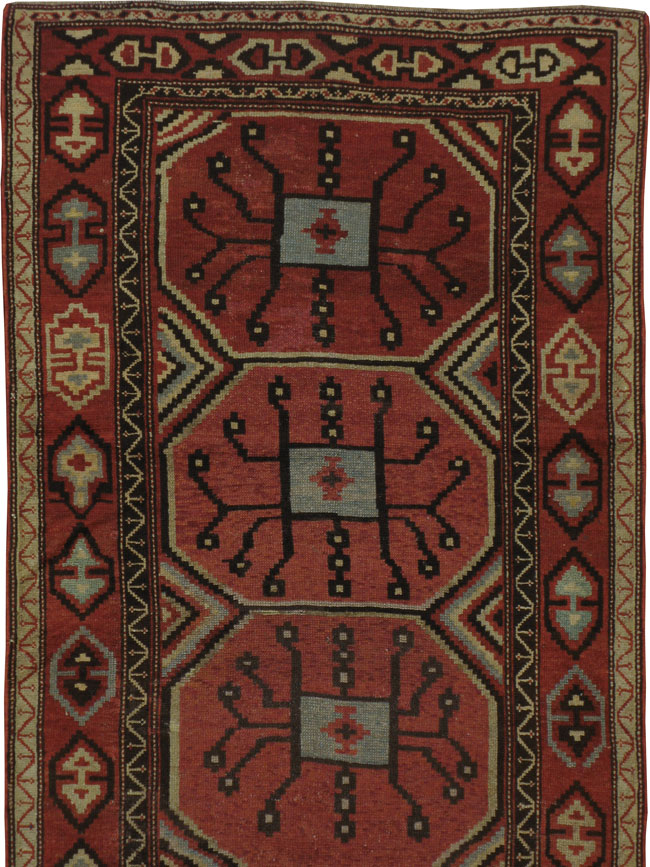 Antique Central Asian Beshir Runner, No.14582 - Gss