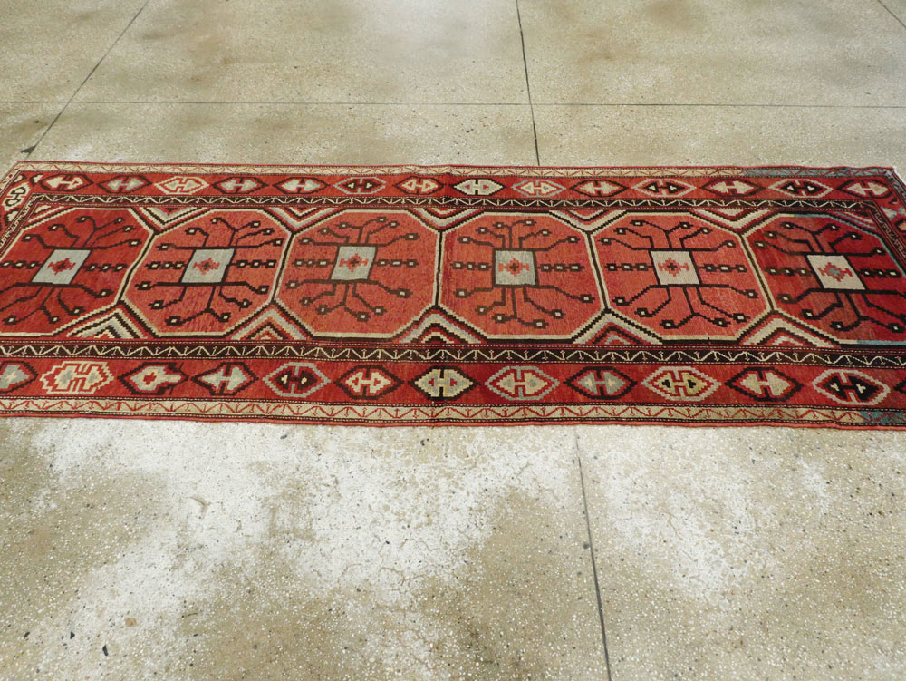 Antique Central Asian Beshir Runner, No.14582 - Gss