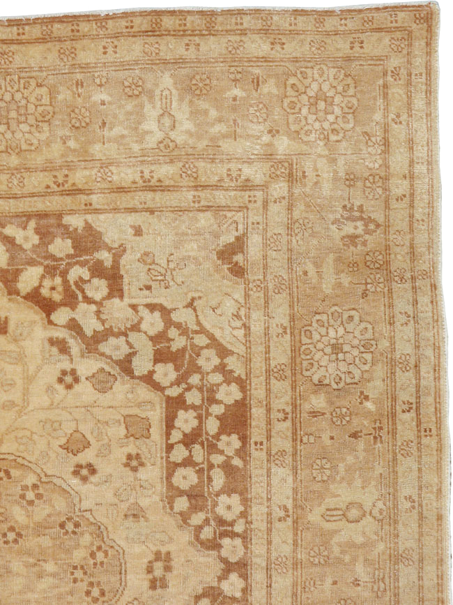Antique Persian Tabriz Square Carpet, No.14643 - Gss