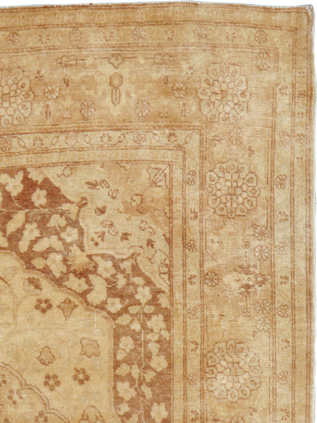 Antique Persian Tabriz Square Carpet, No.14643 - Gss