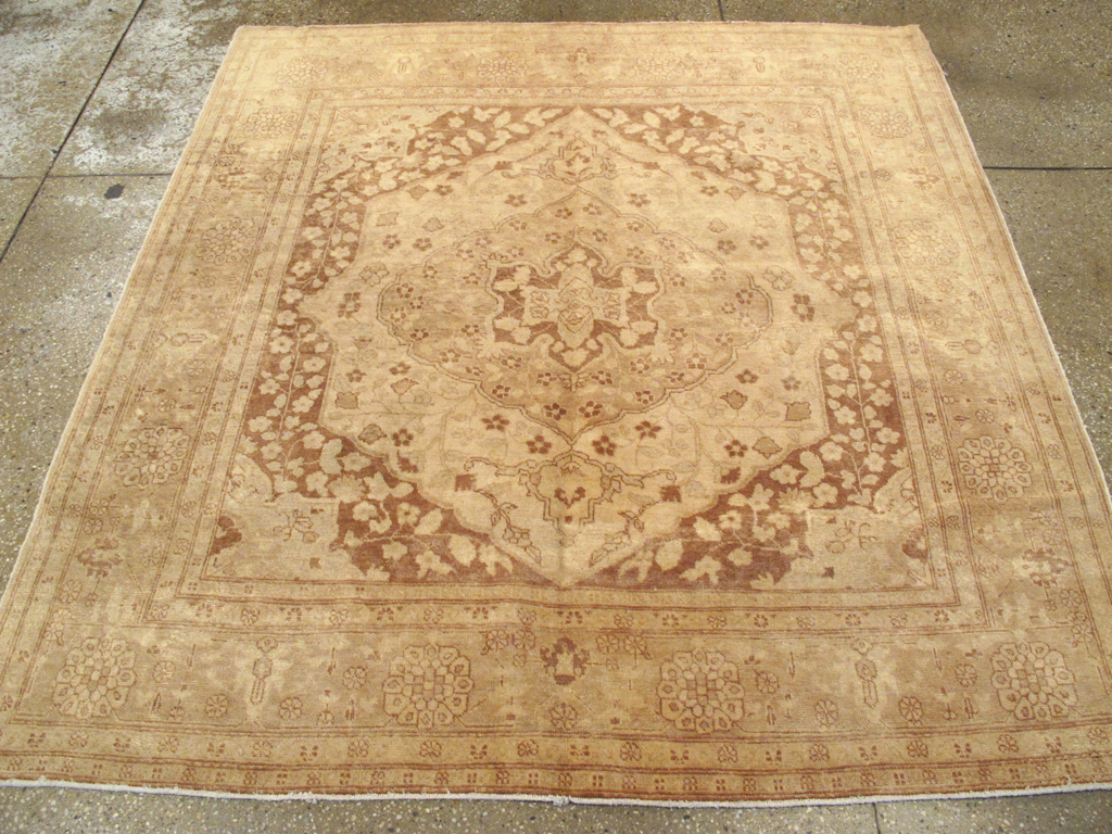 Antique Persian Tabriz Square Carpet, No.14643 - Gss