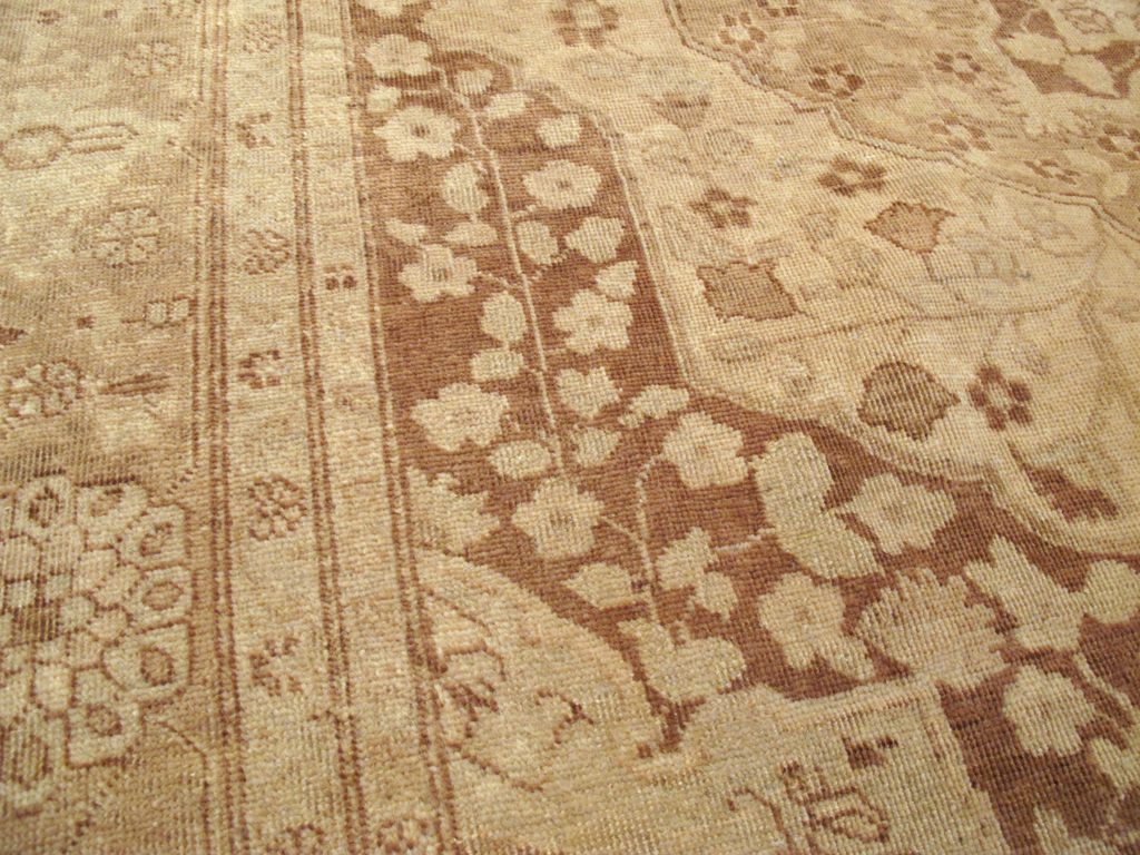 Antique Persian Tabriz Square Carpet, No.14643 - Gss