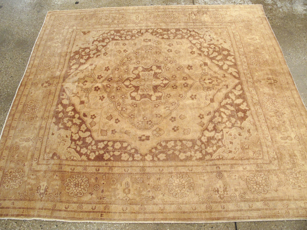 Antique Persian Tabriz Square Carpet, No.14643 - Gss