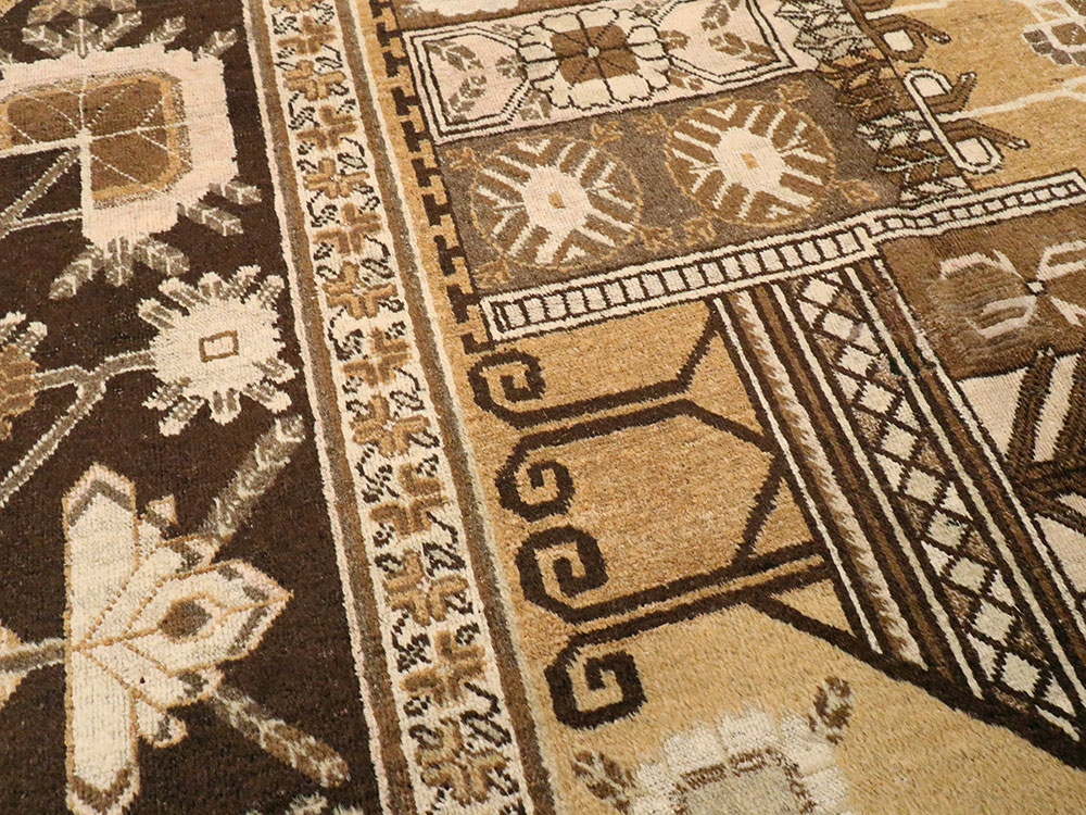 Vintage East Turkestan Khotan Pictorial Carpet, No.14651 - Gss