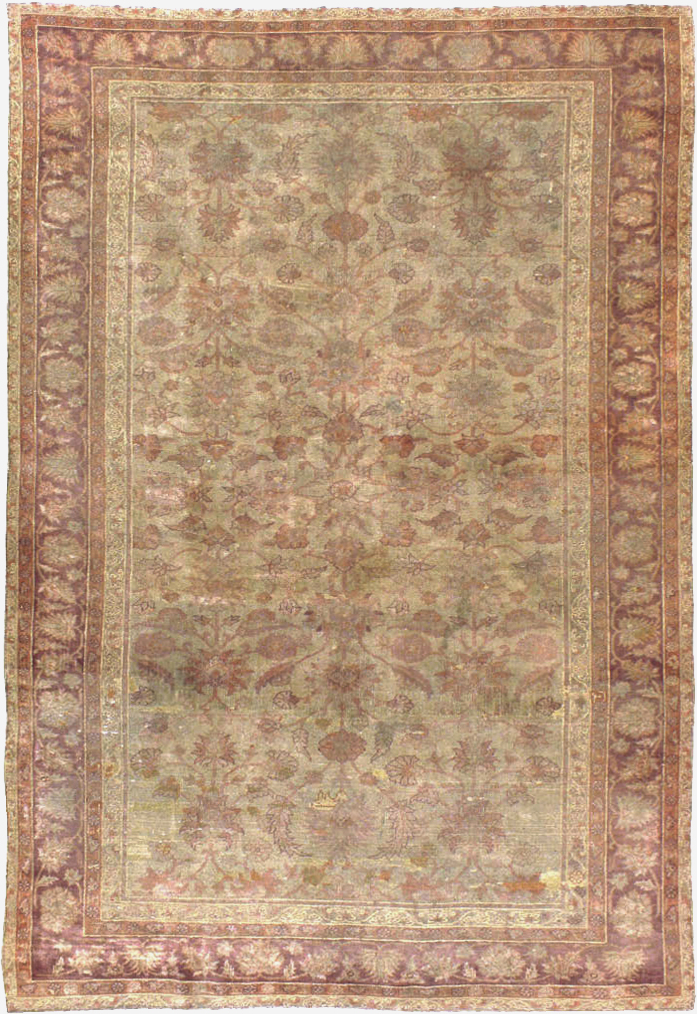 Antique Turkish Oushak Carpet, No.14683 - Gss