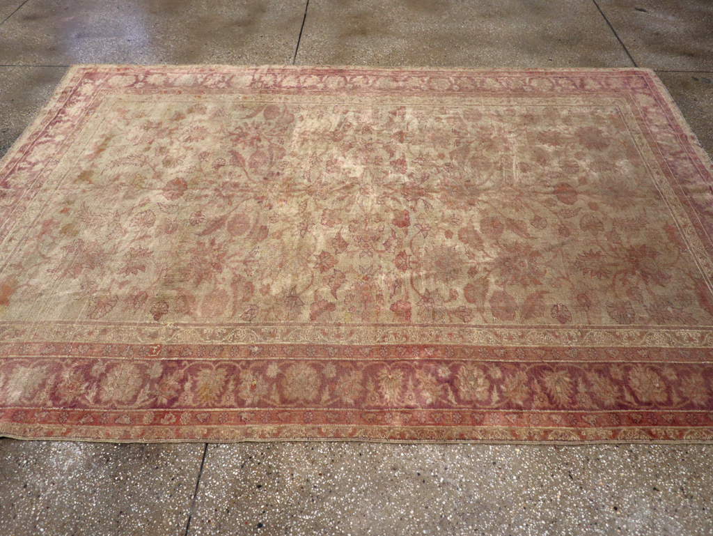 Antique Turkish Oushak Carpet, No.14683 - Gss