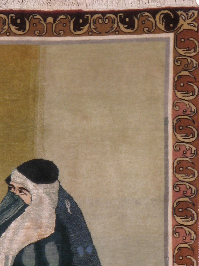 Vintage Persian Tabriz Pictorial Rug, No.14699 - Gss