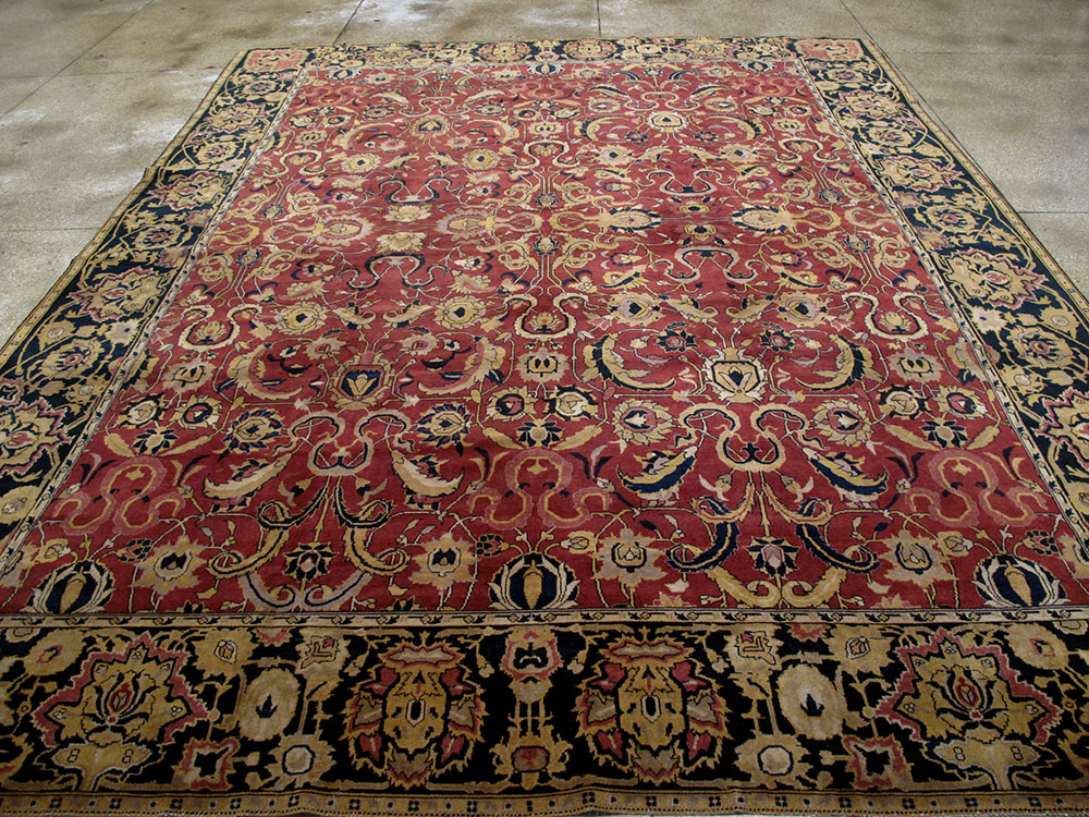 Antique Indian Lahore Carpet, No.14701 - Gss
