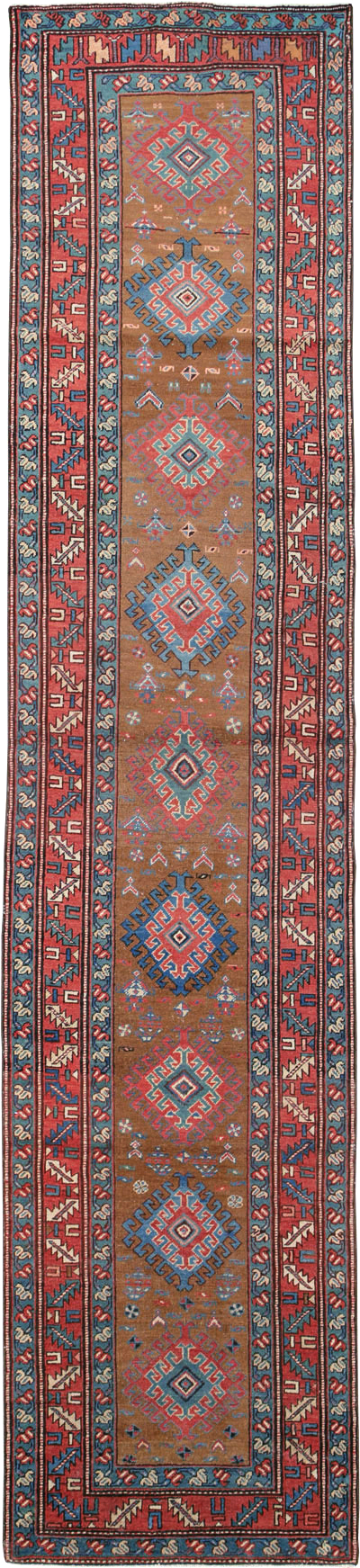 Antique Persian Heriz Runner, No.14752 - Gss