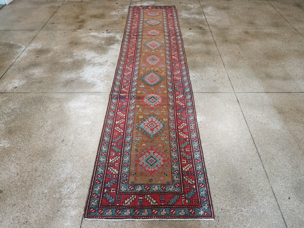 Antique Persian Heriz Runner, No.14752 - Gss