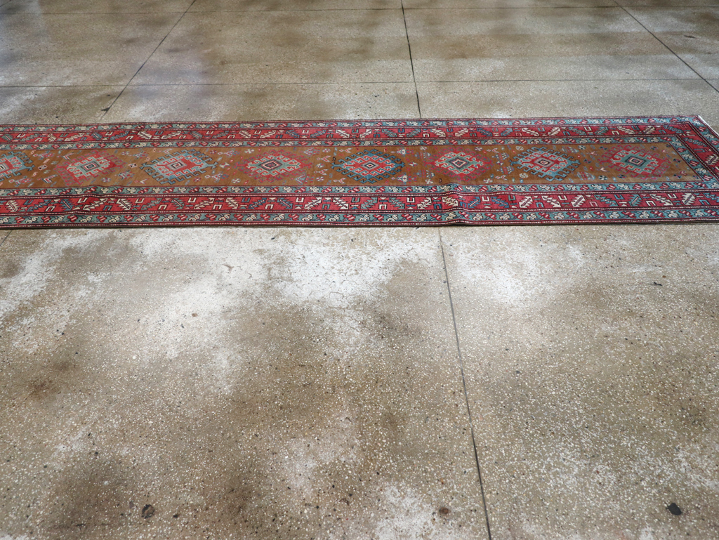 Antique Persian Heriz Runner, No.14752 - Gss
