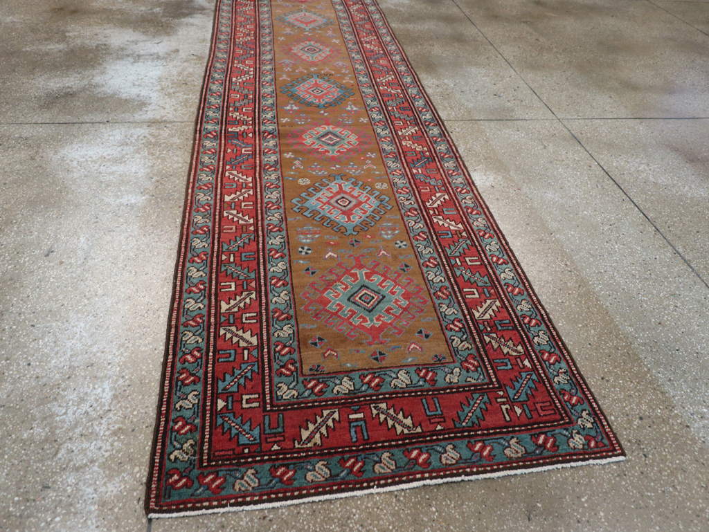 Antique Persian Heriz Runner, No.14752 - Gss