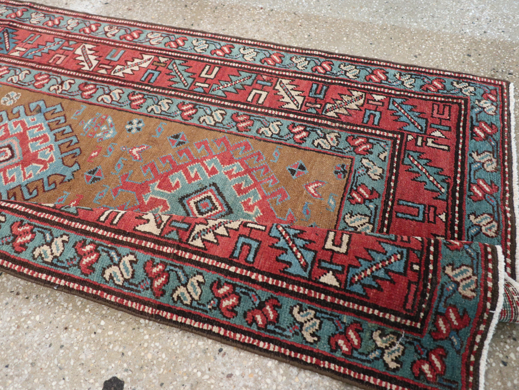 Antique Persian Heriz Runner, No.14752 - Gss