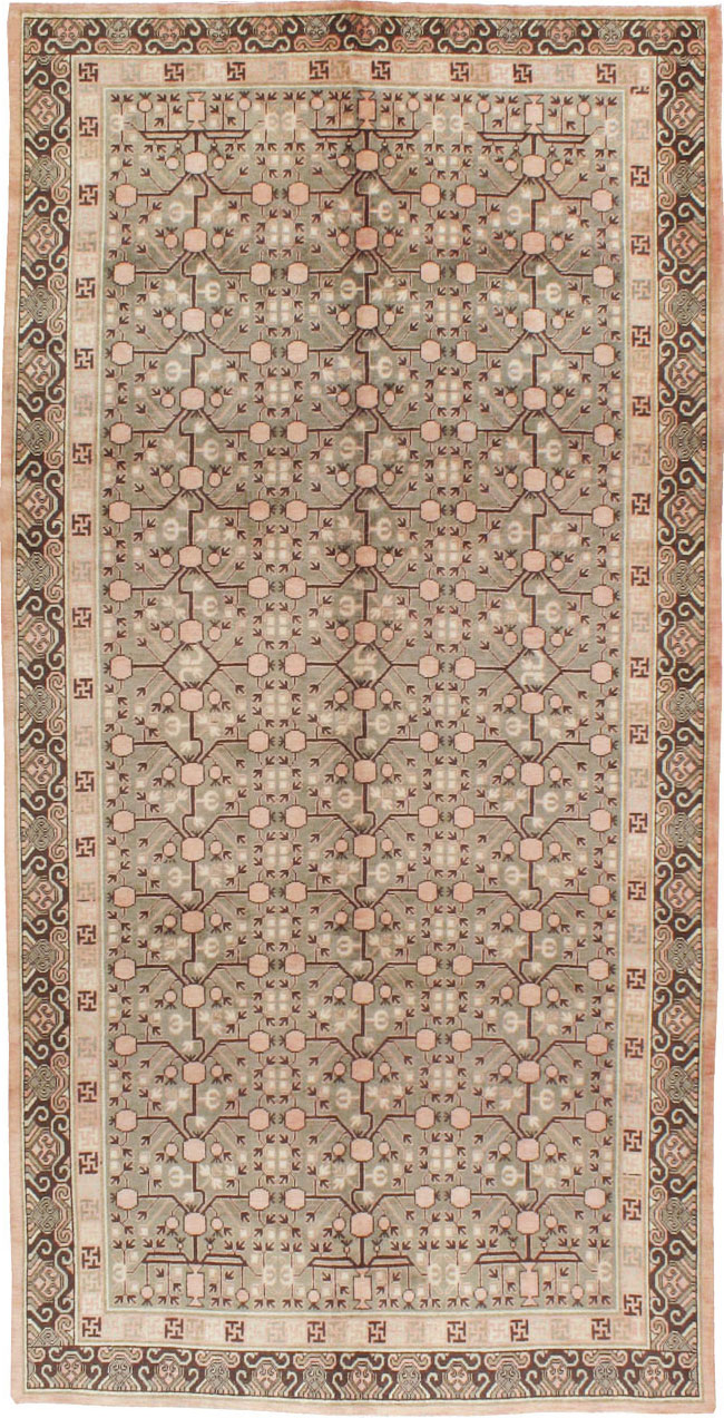 Vintage East Turkestan Khotan Carpet, No.14761 - Gss