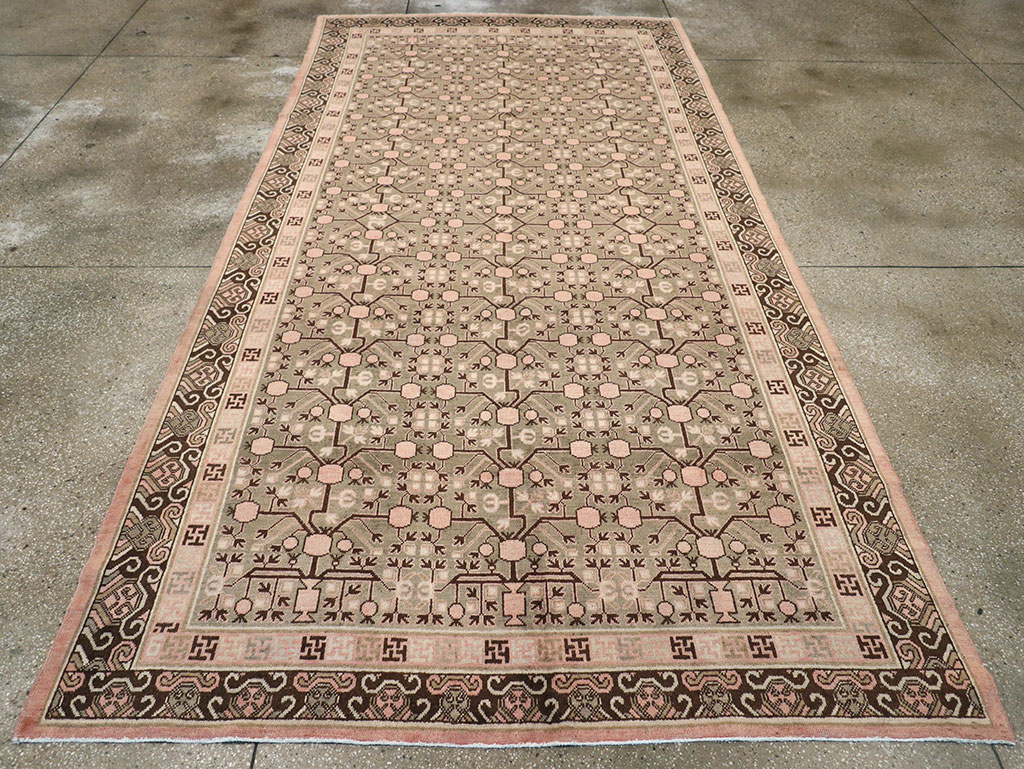 Vintage East Turkestan Khotan Carpet, No.14761 - Gss