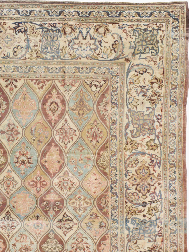 Vintage Persian Kashan Carpet, No.14830 - Gss