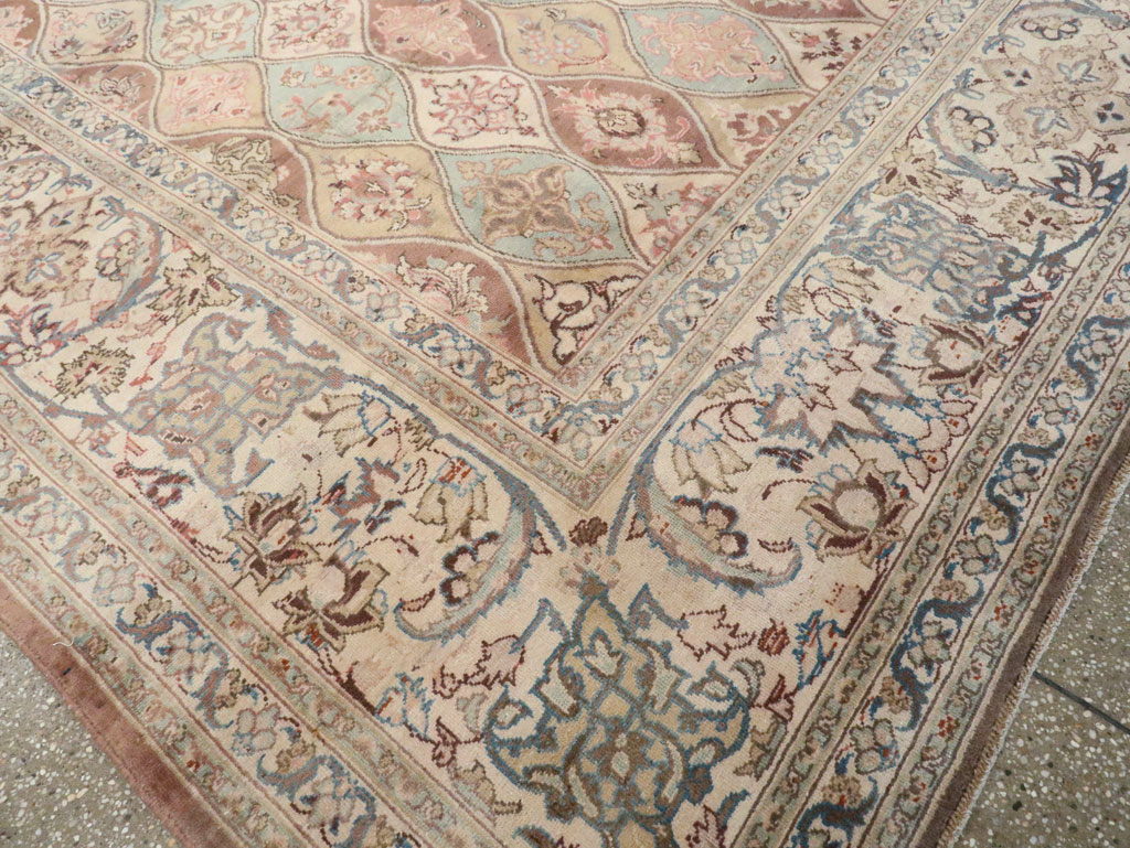 Vintage Persian Kashan Carpet, No.14830 - Gss