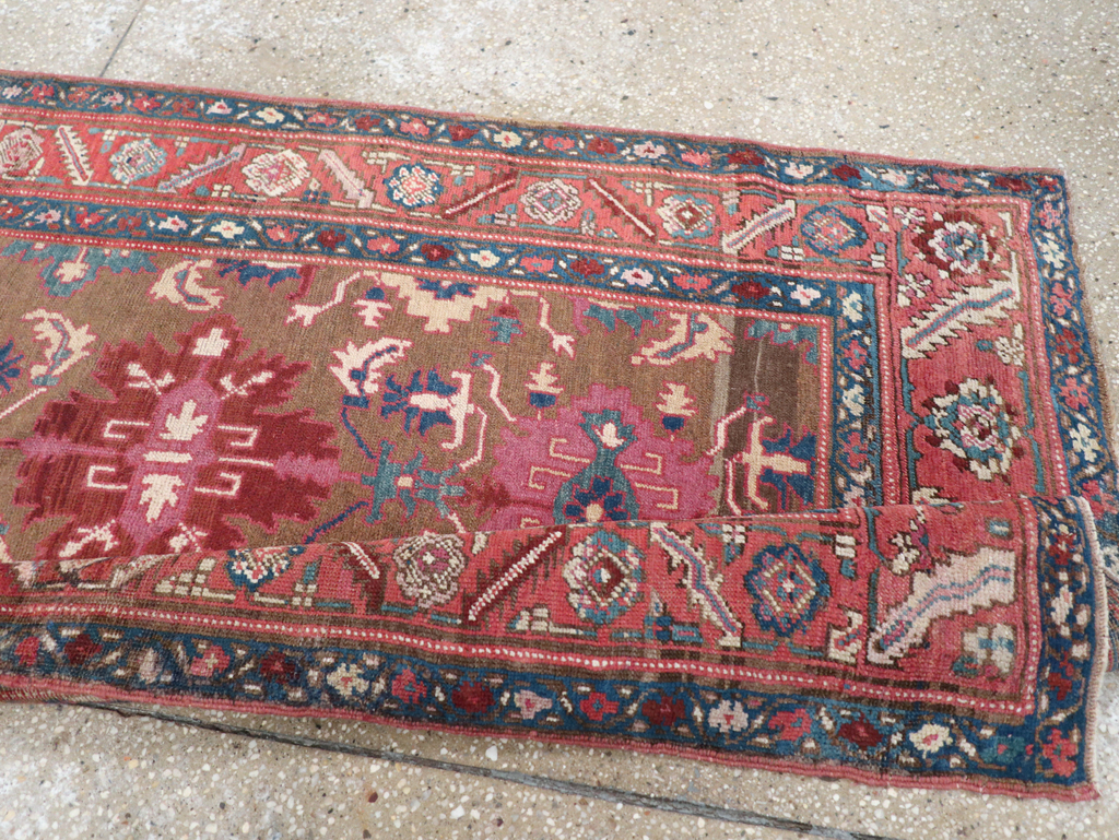 Antique Persian Bakshaish Runner, No.14896 - Gss