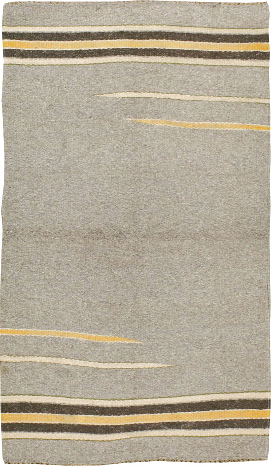 Vintage European Flatweave Kilim Throw Rug, No.14949 - Gss