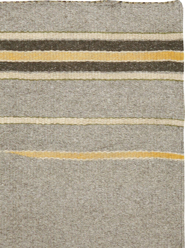 Vintage European Flatweave Kilim Throw Rug, No.14949 - Gss