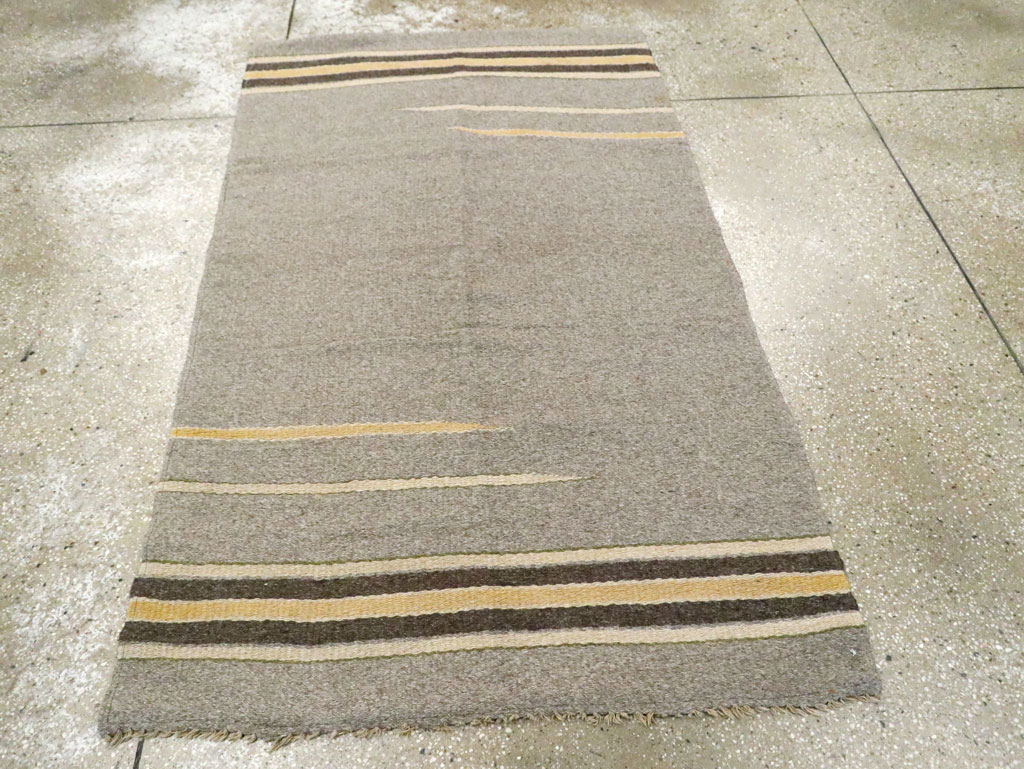 Vintage European Flatweave Kilim Throw Rug, No.14949 - Gss