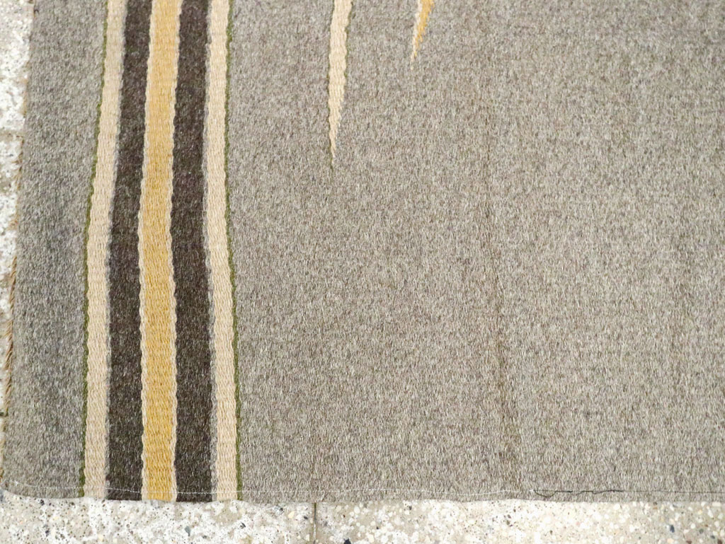 Vintage European Flatweave Kilim Throw Rug, No.14949 - Gss