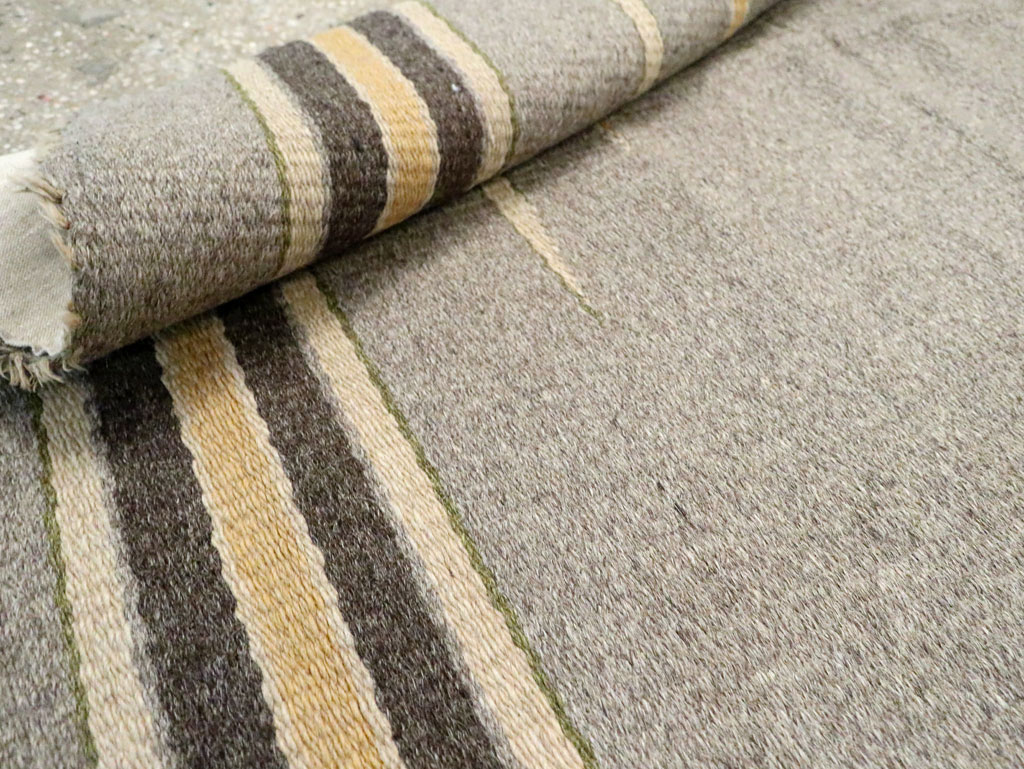 Vintage European Flatweave Kilim Throw Rug, No.14949 - Gss