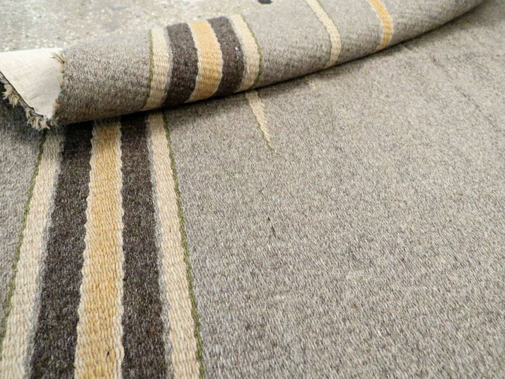 Vintage European Flatweave Kilim Throw Rug, No.14949 - Gss