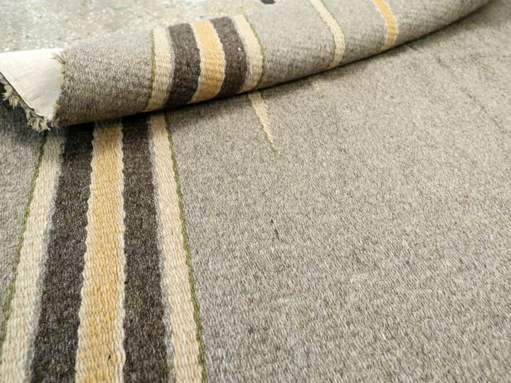 Vintage European Flatweave Kilim Throw Rug, No.14949 - Gss