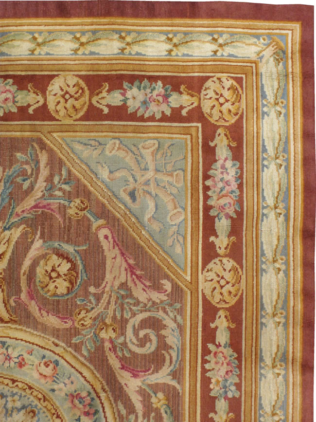 Antique French Savonnerie Carpet, No.15064 - Gss