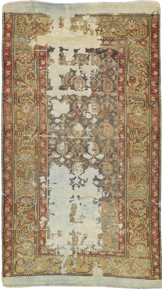 Antique Persian Distressed Kurdish Rug, No.15107 - Gss