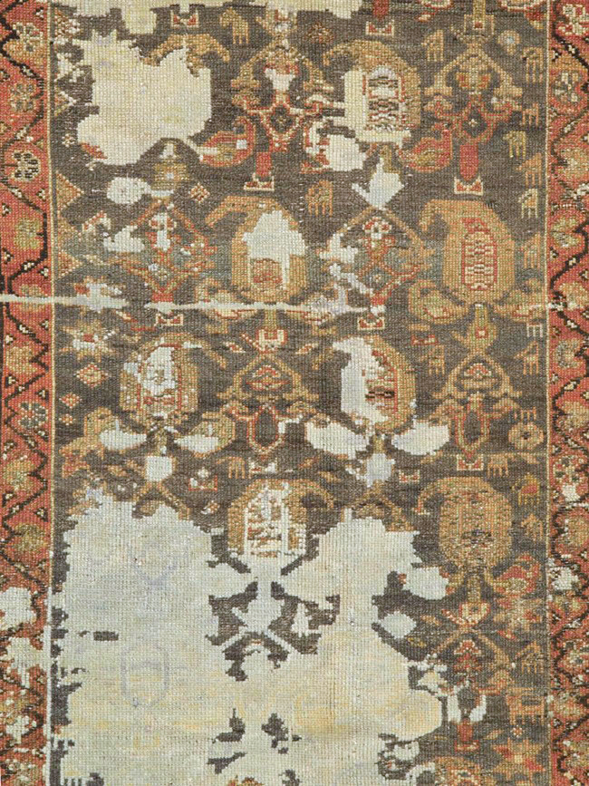 Antique Persian Distressed Kurdish Rug, No.15107 - Gss