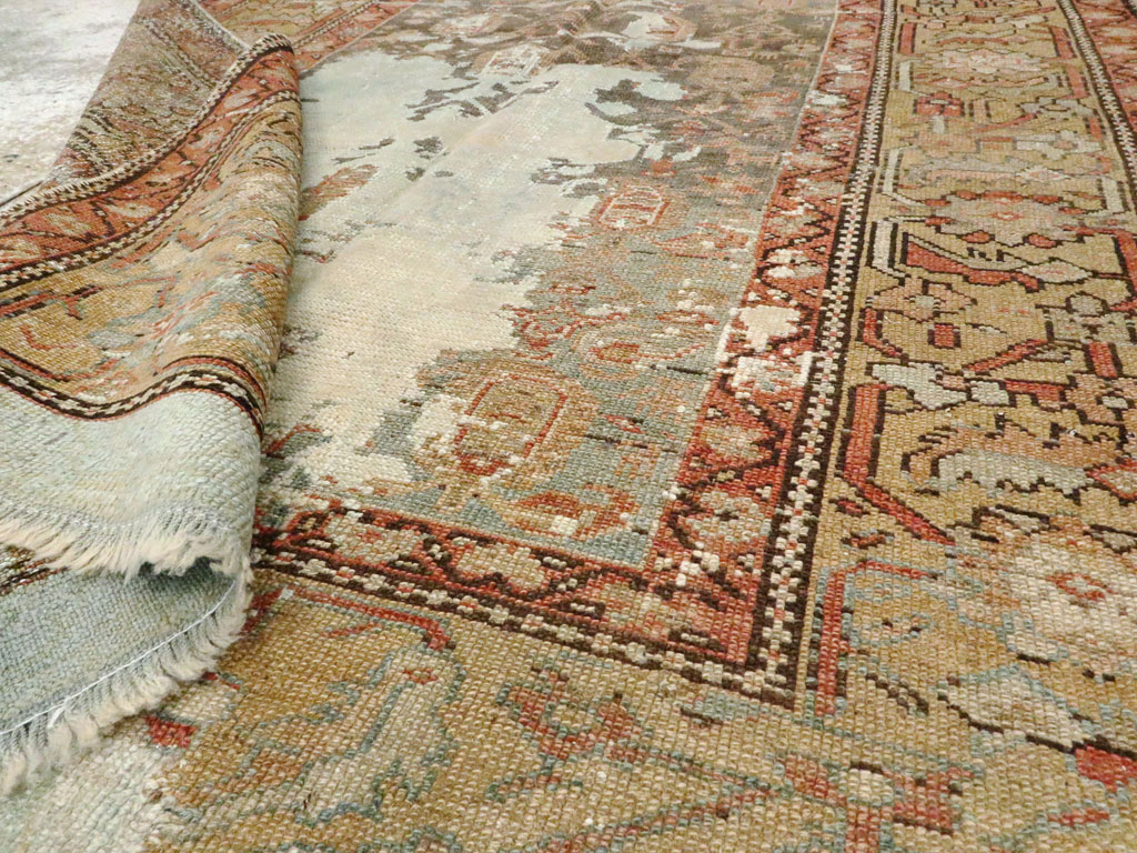 Antique Persian Distressed Kurdish Rug, No.15107 - Gss