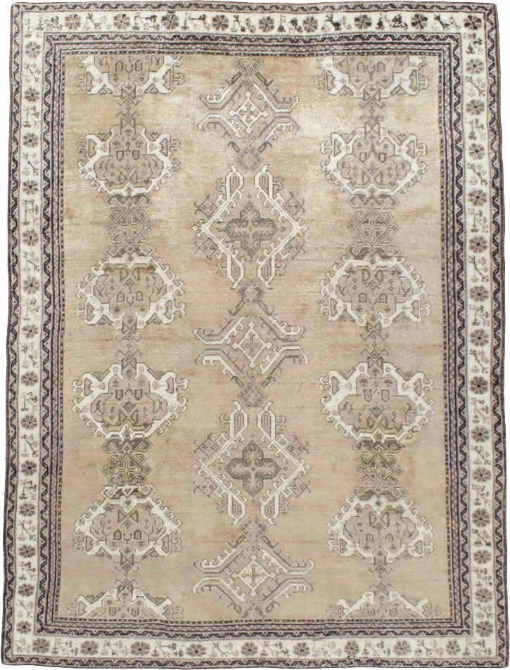 Antique Turkish Oushak Square Accent Carpet, No.15174 - Gss
