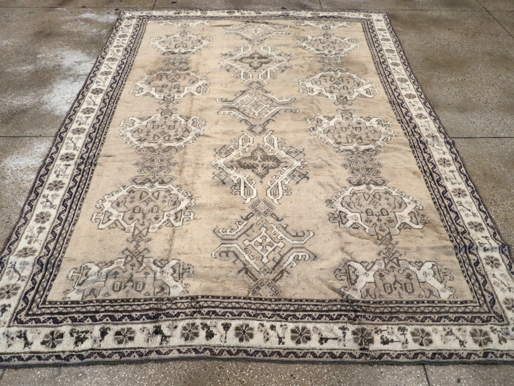 Antique Turkish Oushak Square Accent Carpet, No.15174 - Gss