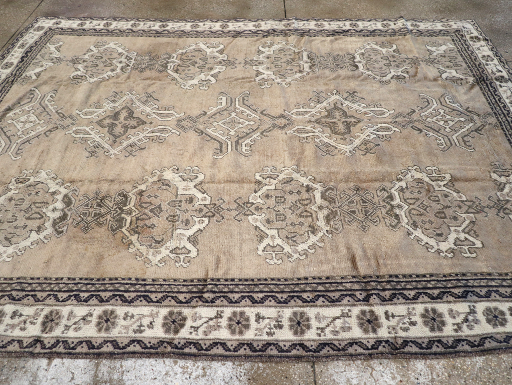 Antique Turkish Oushak Square Accent Carpet, No.15174 - Gss