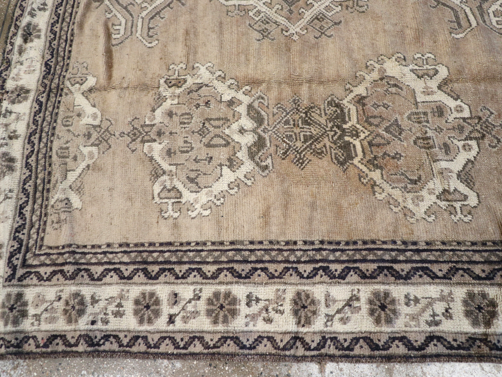 Antique Turkish Oushak Square Accent Carpet, No.15174 - Gss