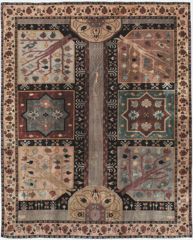 Antique Indian Lahore Square Rug, No.15223 - Gss
