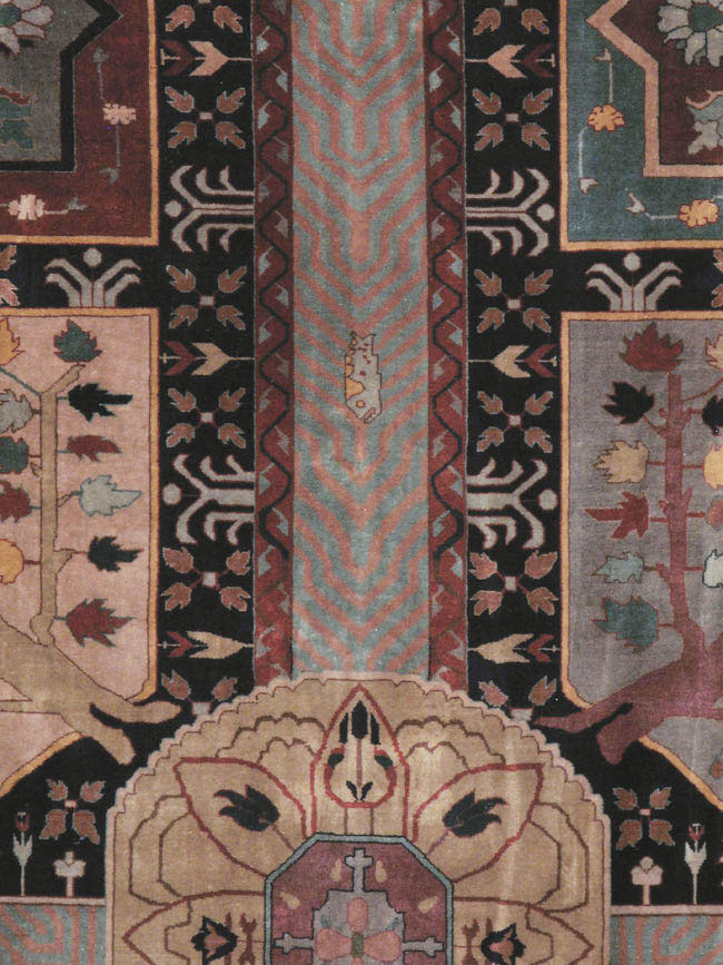 Antique Indian Lahore Square Rug, No.15223 - Gss
