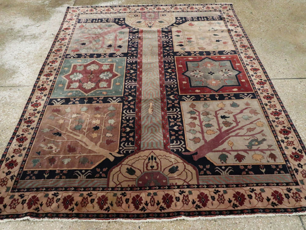 Antique Indian Lahore Square Rug, No.15223 - Gss
